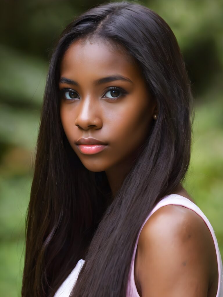 (((cute))) (((gorgeous)) ((stunning)) featuring a (((girl with black eyes))), long, flowing hair, and a (distinctly dark complexion) (dark skin)