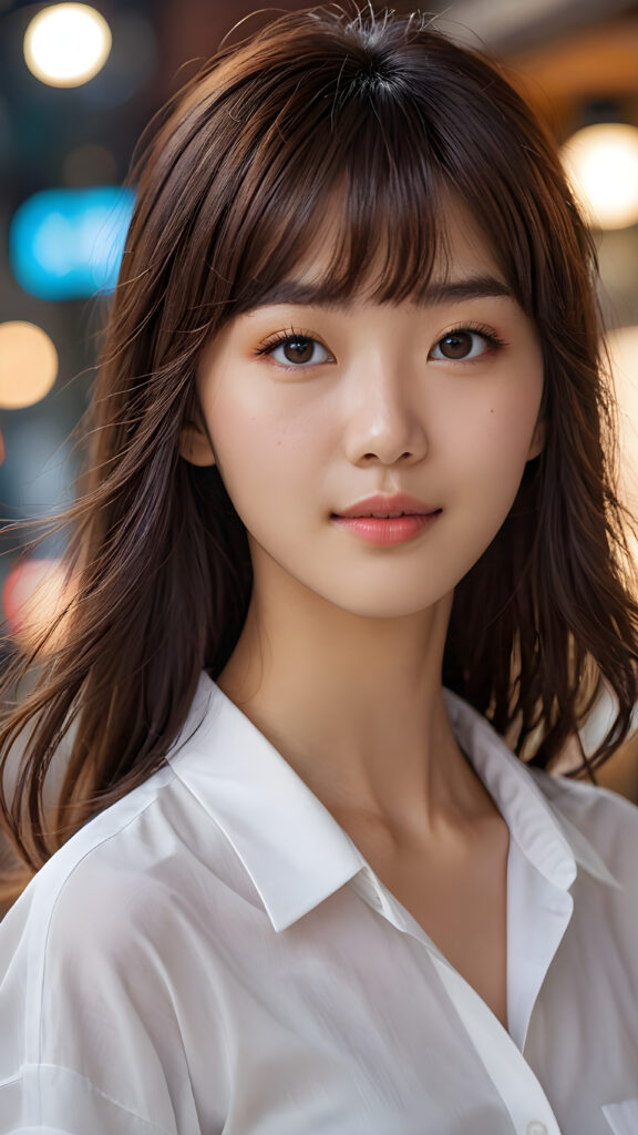 A (((cute 16-year-old Filipino girl with intricate Korean-style bangs))), featuring highly detailed, ultra realistic hair that extends beyond her shoulders. She’s clad in a (((perfectly curved and fitted white short shirt))), with a stunning face that exudes realism, complete with glowing, ultra-realistic amber eyes and delicate, detailed maroon straight hair that flows down her back. Her skin is highly detailed, with subtle wrinkles and a warm smile that draws the viewer in. Captured in an incredibly advanced image with deeply saturated colors, advanced film grain, and a soft focus that creates a sense of beauty and wonder. This advanced image represents the pinnacle of digital artistry, with unparalleled detail and advanced technology, making it a true masterpiece that pushes the boundaries of what is possible