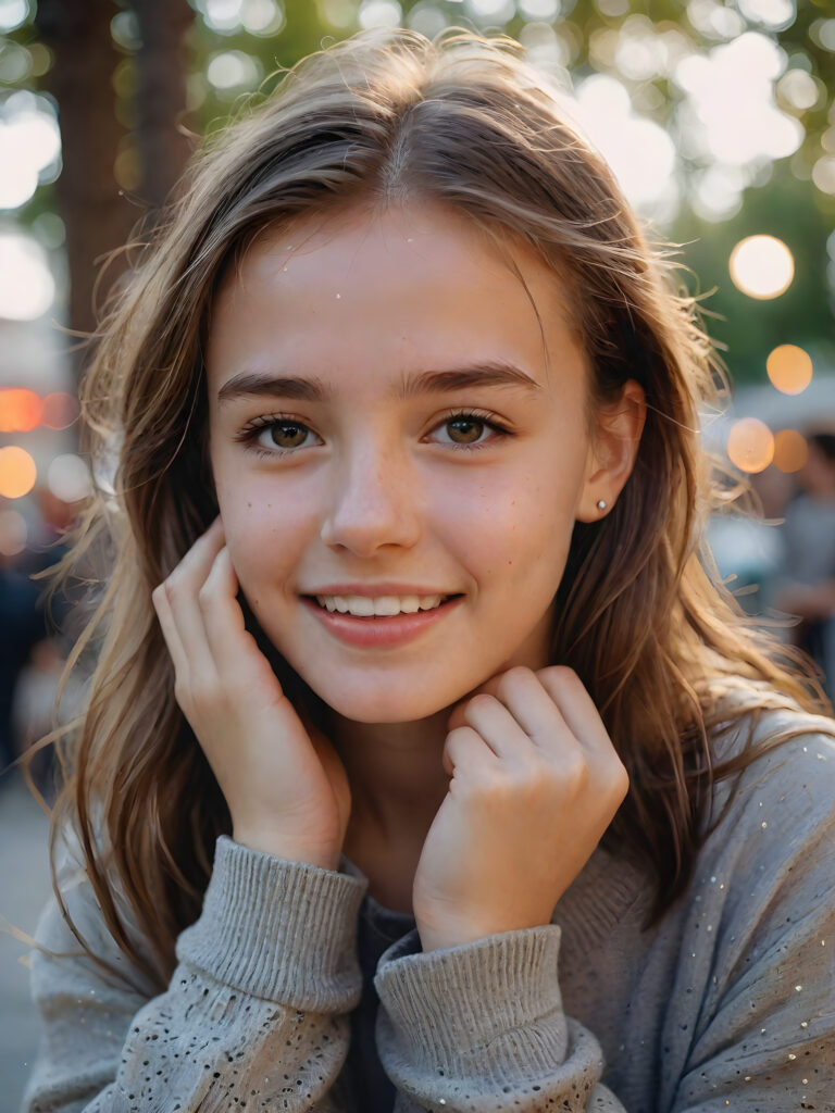 a lucky teen girl, smile