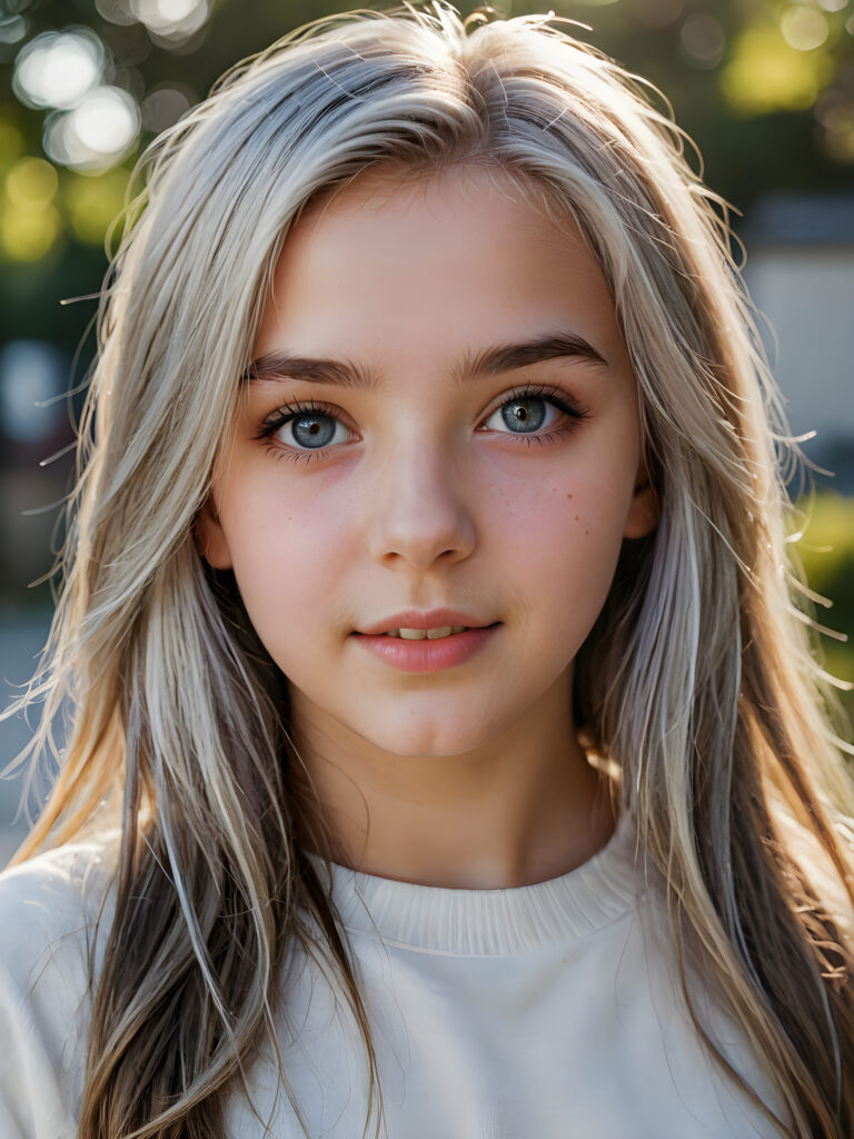 a-vividly-detailed-and-realistic-portrait-featuring-a-teenage-girl-15-years-old-with-Razored-Ends-and-Silky-Silver-Hair-and-expressive-beautiful-eyes-exuding-joyful-contentment