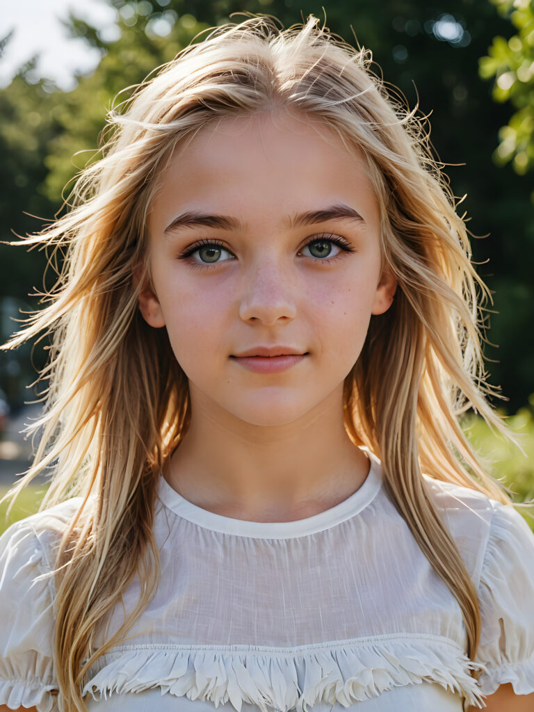 a-vividly-detailed-and-realistic-portrait-featuring-a-teenage-girl-15-years-old-with-Summer-Blonde-Hair-with-Feathered-Ends-and-expressive-beautiful-eyes-exuding-joyful-contentment