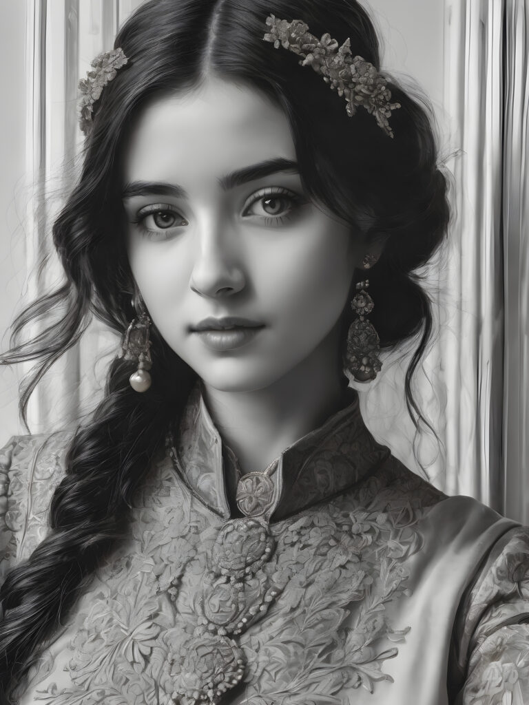 a young teen girl from 1900s take a selfie ((stunning)) ((gorgeous)) ((detailed artwork))