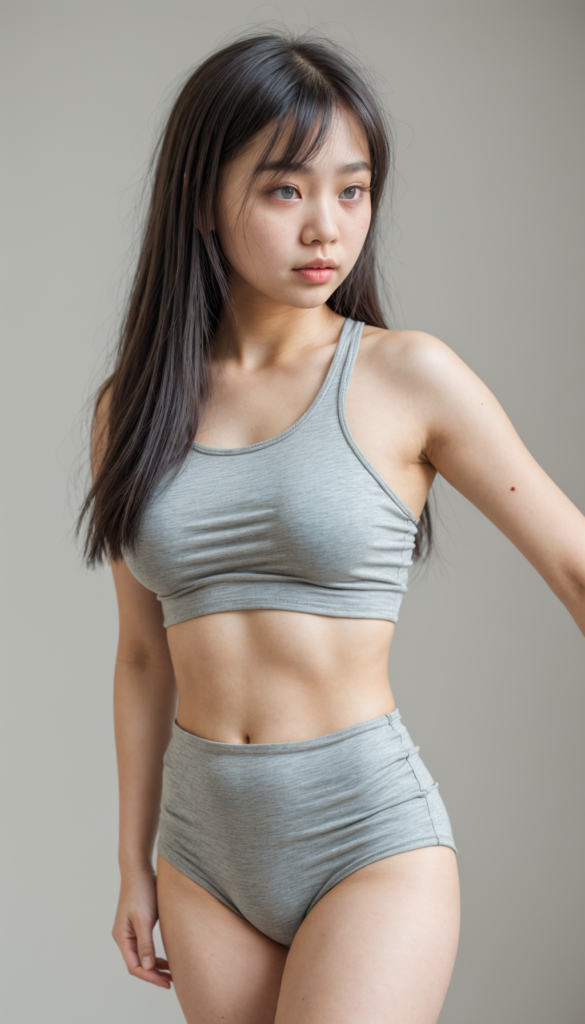 super realistic, perfect curved body, detailed face, cute Thailand teen girl, wear super short tight tank top, round short mini skirt, perfect pose, perfect detailed eyes, long straight hair, full body shot