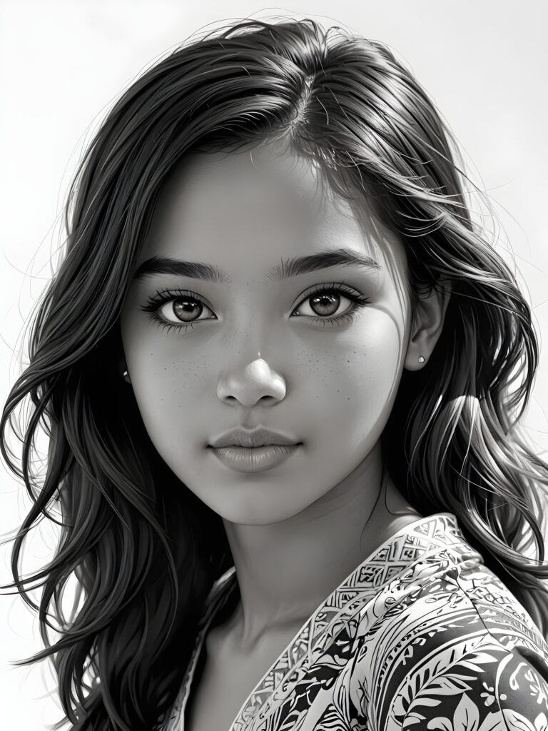 visualize a stunning young light brown-skinned Exotic teen girl