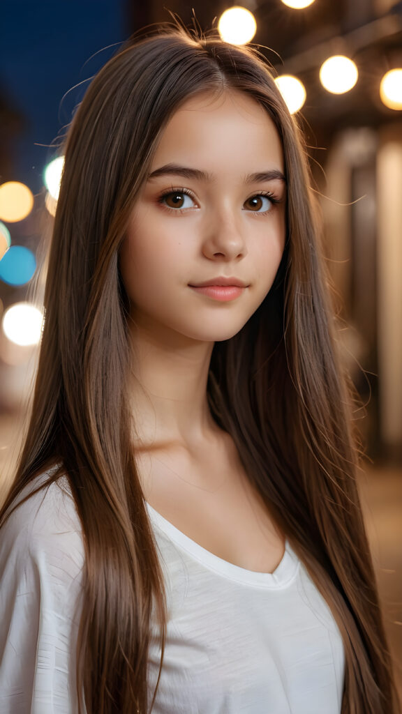 ((portrait)) of (((cute))) ((attractive)) (((long, straight hair))) ((stunning)) a beautifully realistic, cinematic lights, ((Burmese teen girl)), 15 years old, realistic detailed angelic round face, ((realistic detailed hazelnut eye)) looks at the camera, perfect curved body, perfect anatomy, side perspective